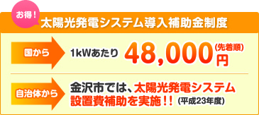 太陽光発電システム導入補助金制度